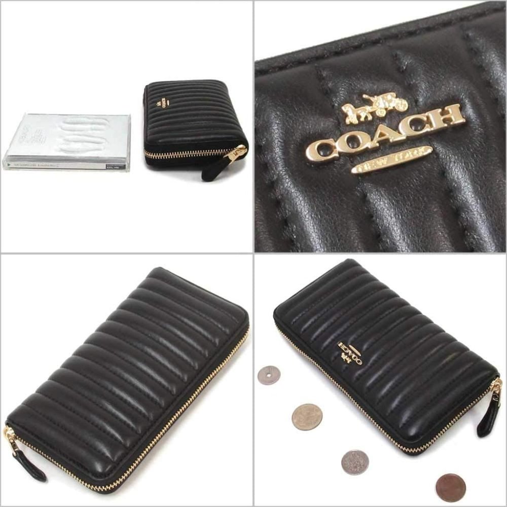 🚀SOLD🧨NWT Coach Accordion Zip Wallet W/ Linear Quilting - Picture 10 of 11